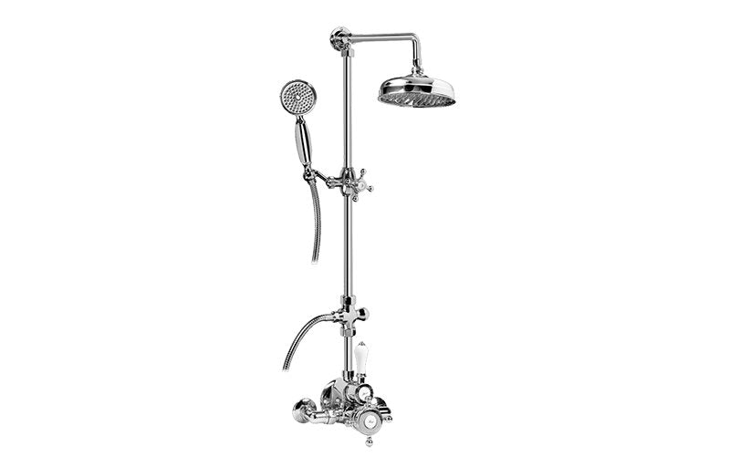 Graff CD2.11-C2S Exposed Thermostatic Shower System with Handshower - Rough and Trim