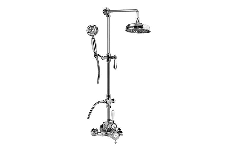 Graff CD2.12-LM34S Traditional Exposed Thermostatic Tub and Shower System - with Metal Handshower Handle