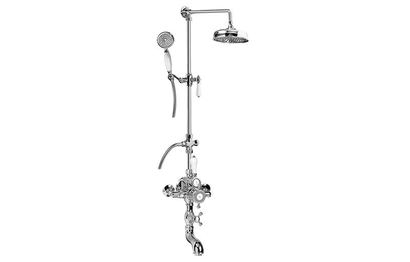 Graff CD4.02-LC1S Exposed Thermostatic Tub and Shower System with Handshower - Rough and Trim