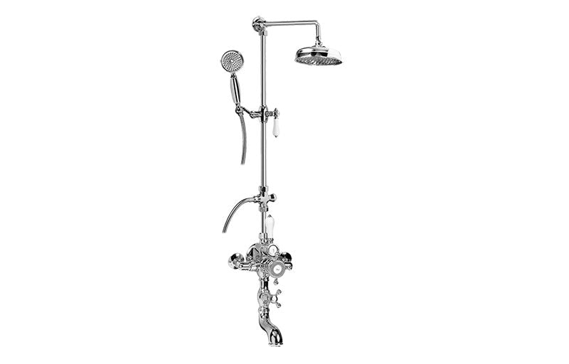 Graff CD4.12-LC1S Adley Exposed Thermostatic Tub and Shower System - with Metal Handshower Handle