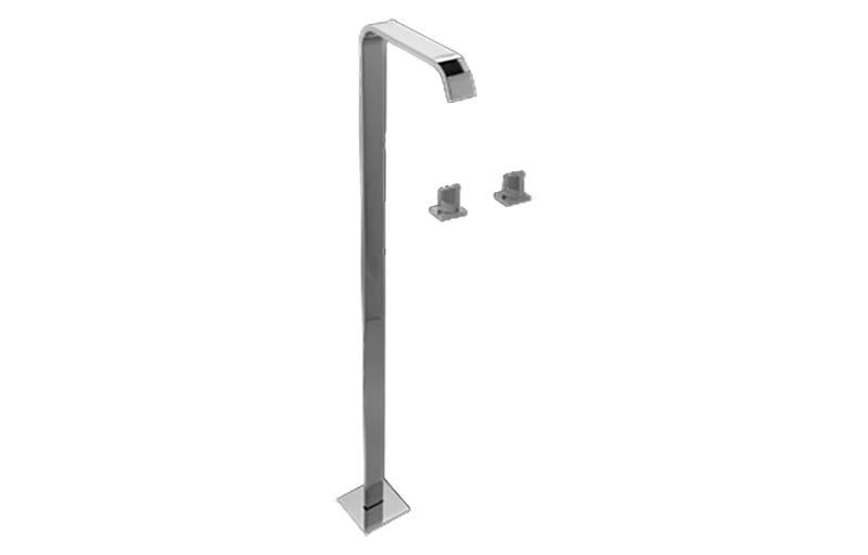 Graff G-3652-C14U Targa Floor-Mounted Tub Filler with Wall-Mounted Handles