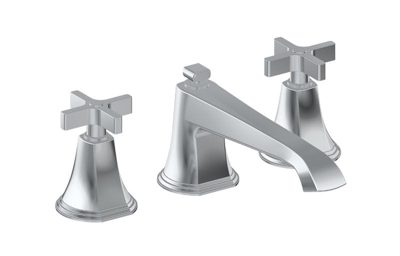 Graff G-6850-C15B Finezza UNO Roman Tub Set with Cross Handle - Rough and Trim