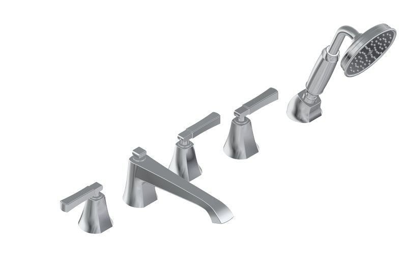 Graff G-6853-LM47B Finezza DUE Roman Tub Set with Handshower with Lever Handle - Rough and Trim