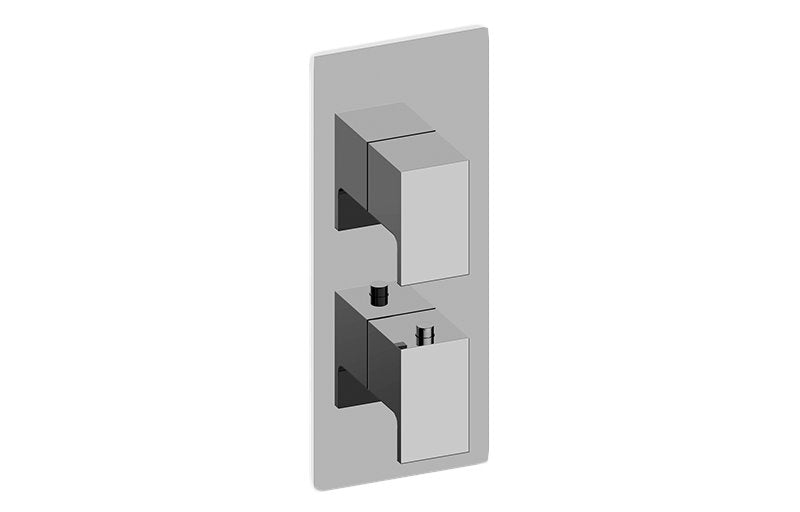 Graff G-8048-LM31E0-T M-Series Square Thermostatic 2-Hole Trim Plate with Solar Handle - Trim Only