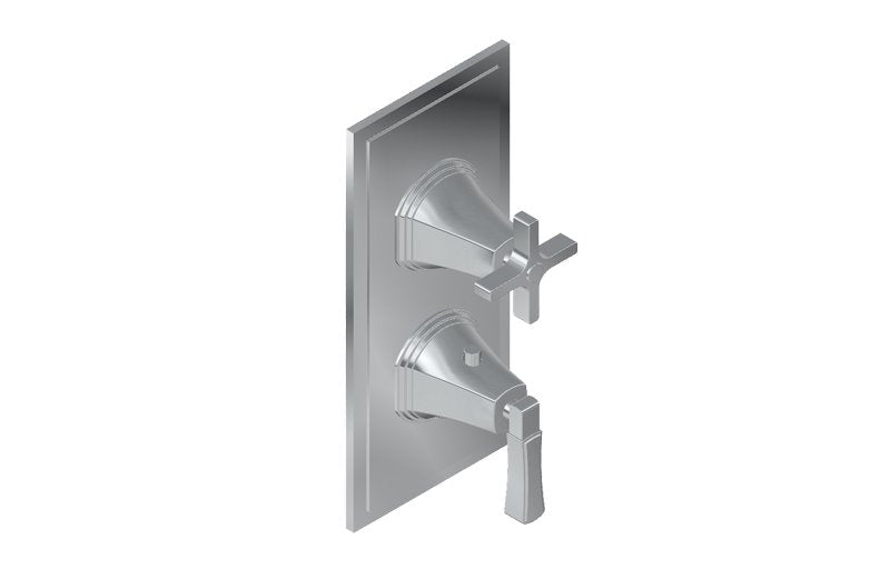 Graff G-8049-1L1C-T M-Series Finezza UNO 2-Hole Trim Plate with Finezza Handles - Vertical Installation
