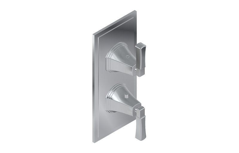 Graff G-8049-LM47E0-T M-Series Finezza UNO 2-Hole Trim Plate with Lever Handles - Vertical Installation