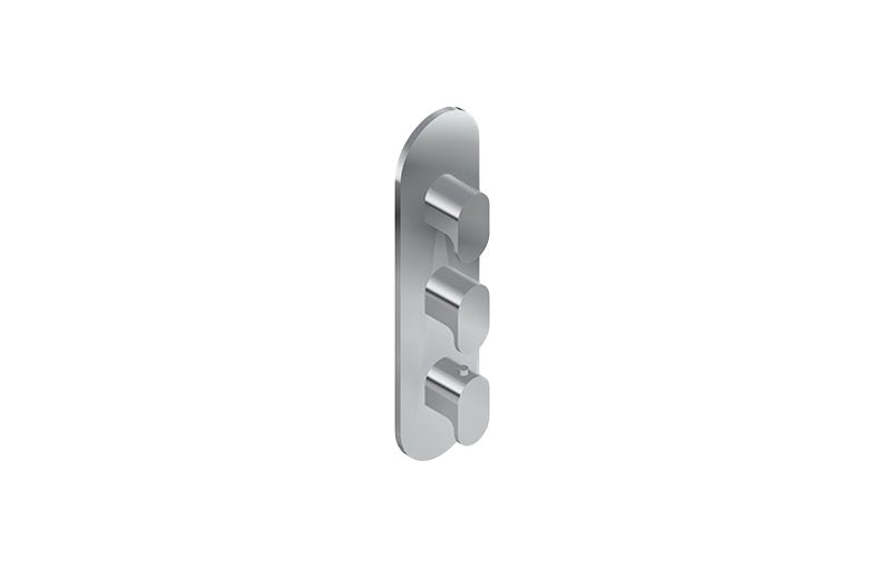 Graff G-8056-LM44E0-T M-Series Round 3-Hole Trim Plate with Ametis Handles - Vertical Installation