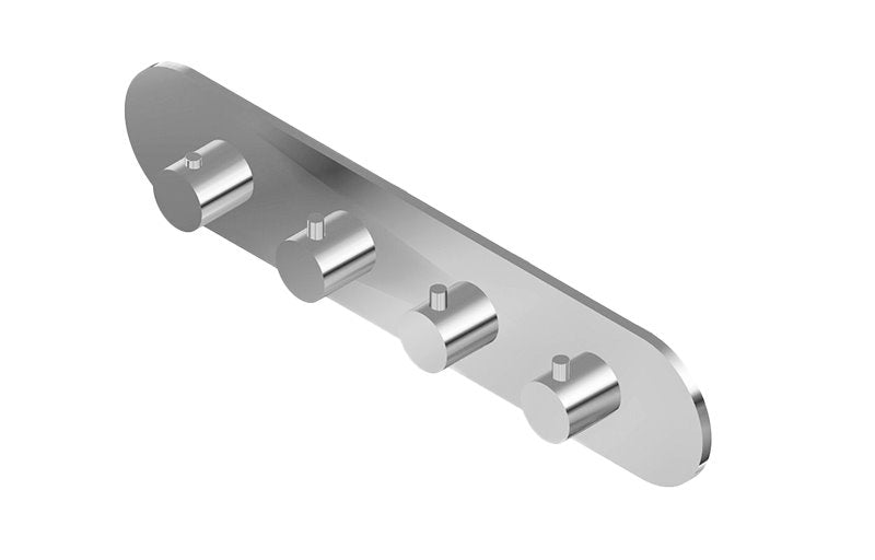 Graff G-8058H-RH0-T M-Series Round Thermostatic 4-Hole Trim Plate and Handle - Horizontal Installation