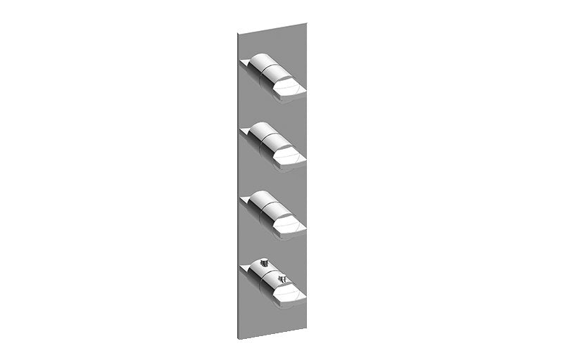 Graff G-8059-C14E0-T M-Series Square Thermostatic 4-Hole Trim Plate with Targa/Sade Handle - Trim Only