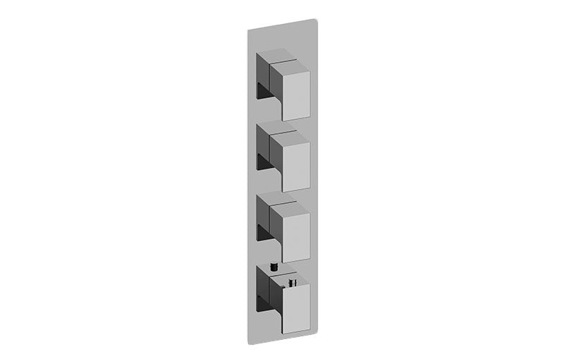 Graff G-8059-LM31E0-T M-Series Square Thermostatic 4-Hole Trim Plate with Solar Handle - Trim Only