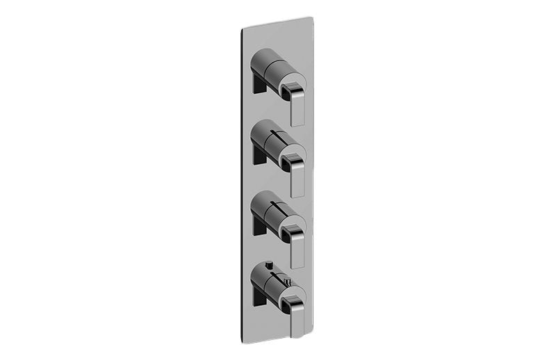 Graff G-8059-LM40E0-T M-Series Square Thermostatic 4-Hole Trim Plate with Immersion Handle - Trim Only
