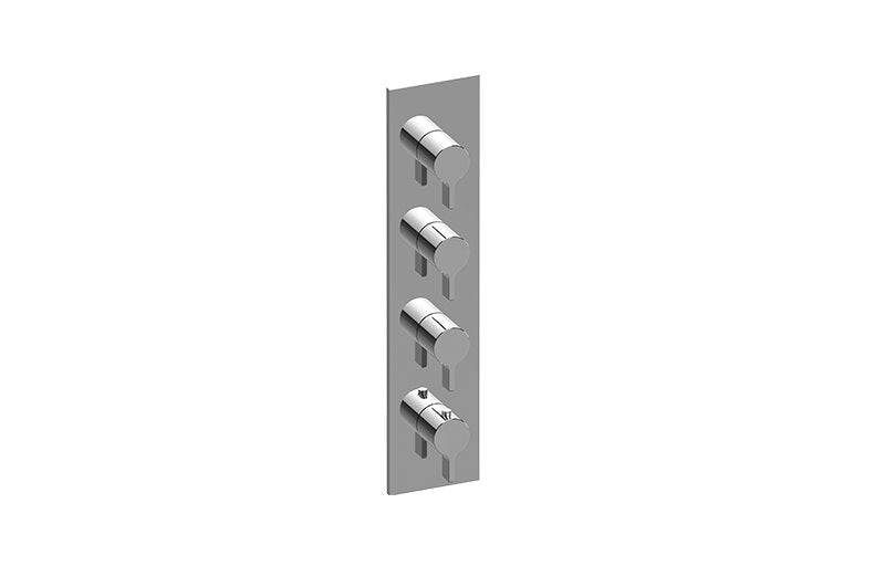 Graff G-8059-LM46E0-T M-Series Square 4-Hole Trim Plate with Terra Handles - Vertical Installation