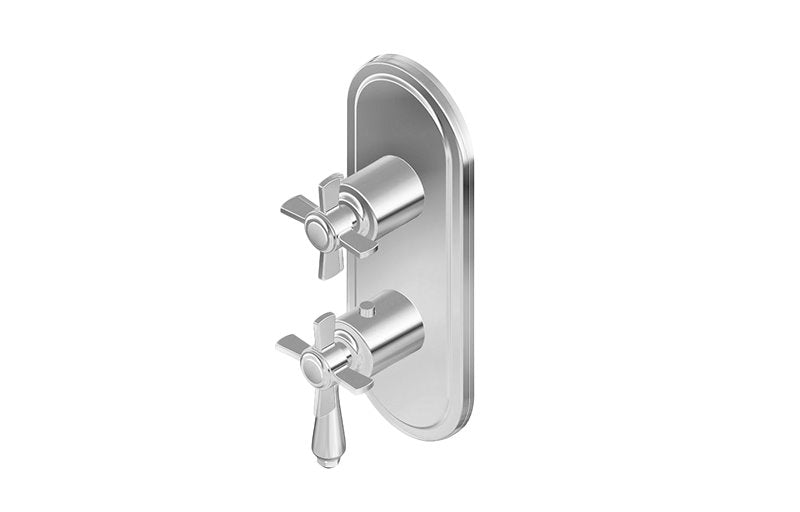 Graff G-8086-C16E0-T M-Series Camden 2-Hole Trim Plate with Cross Handles - Vertical Installation