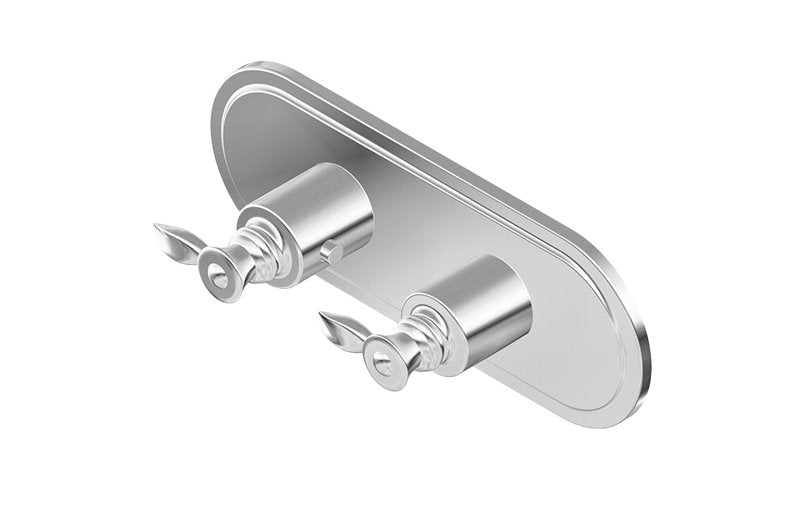Graff G-8086H-LM14E0-T M-Series Transitional 2-Hole Trim Plate with Topaz Handles - Horizontal Installation