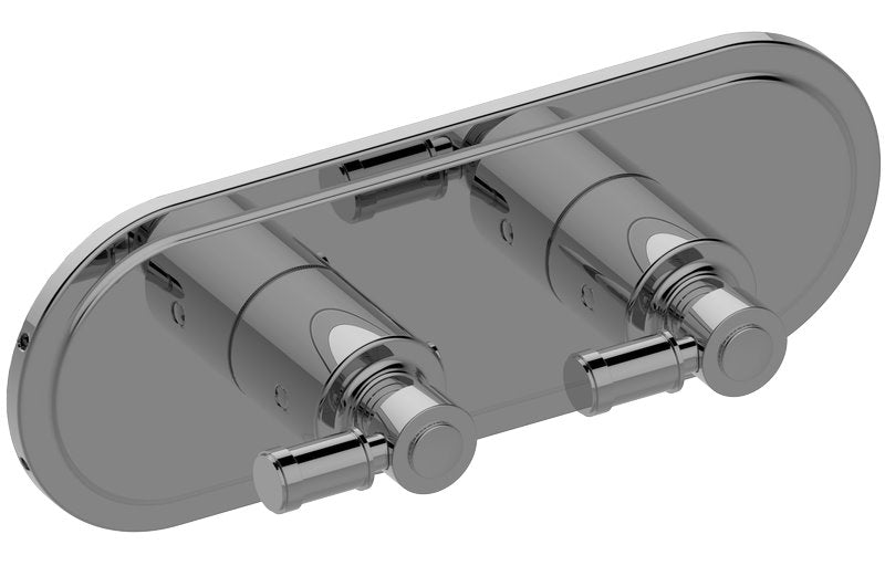 Graff G-8086H-LM21E0-T M-Series Transitional 2-Hole Trim Plate with Bali Handles - Horizontal Installation