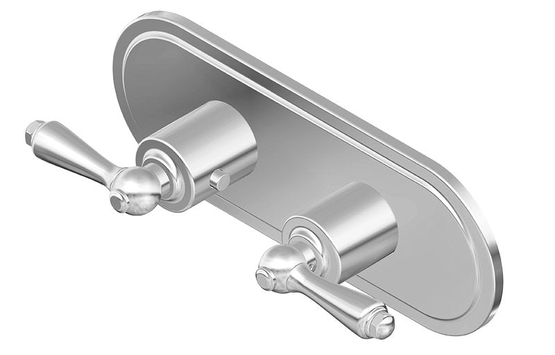 Graff G-8086H-LM48E0-T M-Series Camden 2-Hole Trim Plate with Camden Handles - Horizontal Installation
