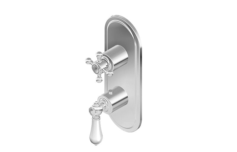 Graff G-8086-LC1C2-T M-Series Transitional 2-Hole Trim Plate with Handles - Vertical Installation