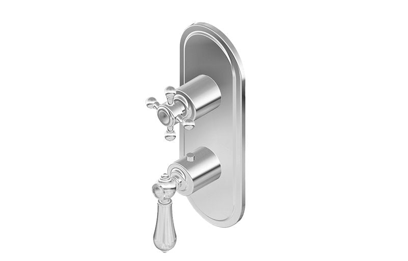 Graff G-8086-LM34C2-T M-Series Transitional 2-Hole Trim Plate with Handles - Vertical Installation