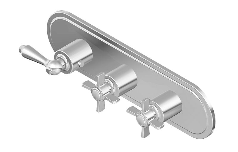 Graff G-8087H-LM48C16-T M-Series Camden 3-Hole Trim Plate with Camden Handles - Horizontal Installation