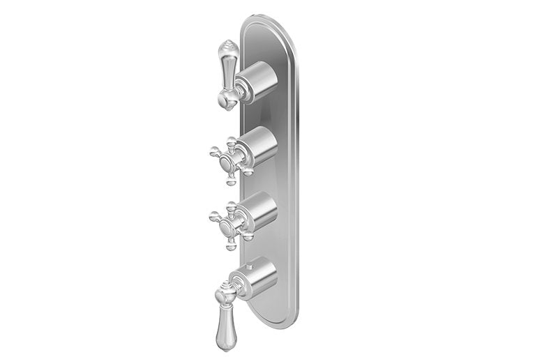 Graff G-8088-ALM34C2-T M-Series Transitional 4-Hole Trim Plate with Handles - Vertical Installation