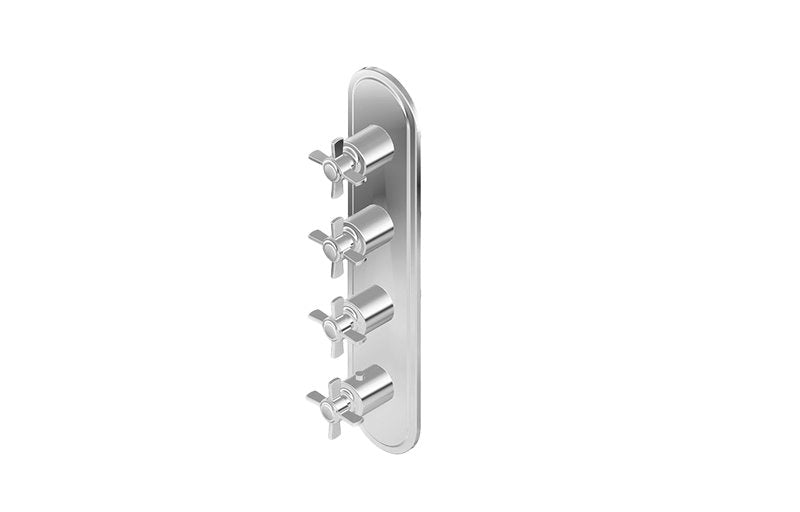 Graff G-8088-C16E0-T M-Series Camden 4-Hole Trim Plate with Cross Handles - Vertical Installation
