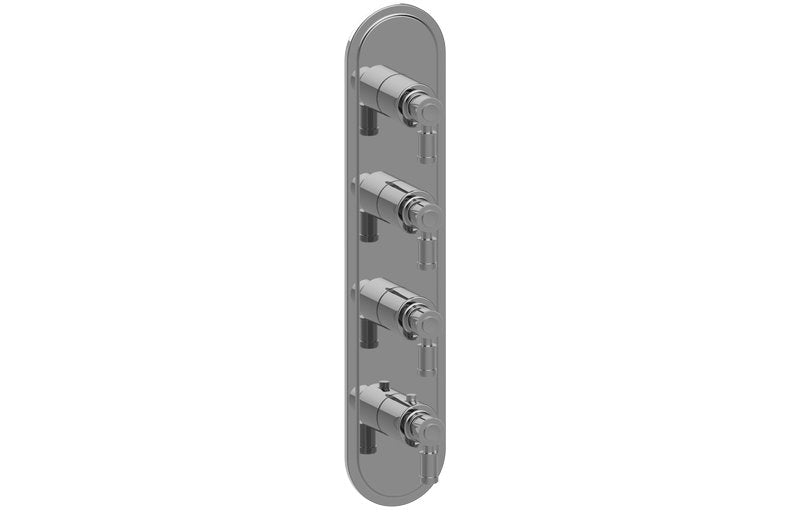 Graff G-8088-LM21E0-T M-Series Transitional 4-Hole Trim Plate with Bali Handles - Vertical Installation