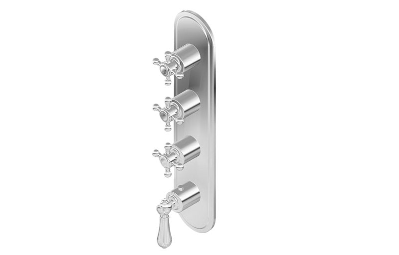 Graff G-8088-LM34C2-T M-Series Transitional 4-Hole Trim Plate with Handles - Vertical Installation