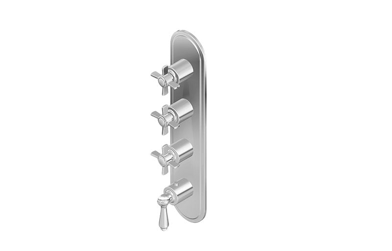 Graff G-8088-LM48C16-T M-Series Camden 4-Hole Trim Plate with Camden Handles - Vertical Installation
