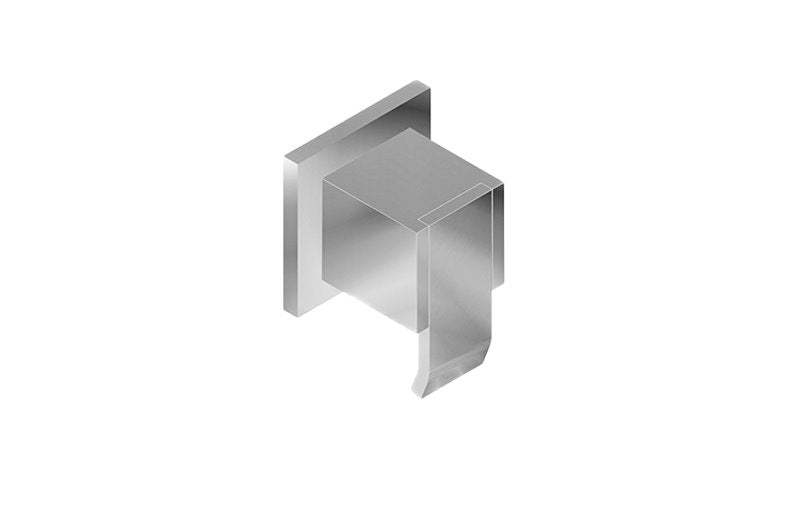 Graff G-8098-LM38E1-T M-Series Square Stop/Volume Control Trim Plate with Qubic Handle