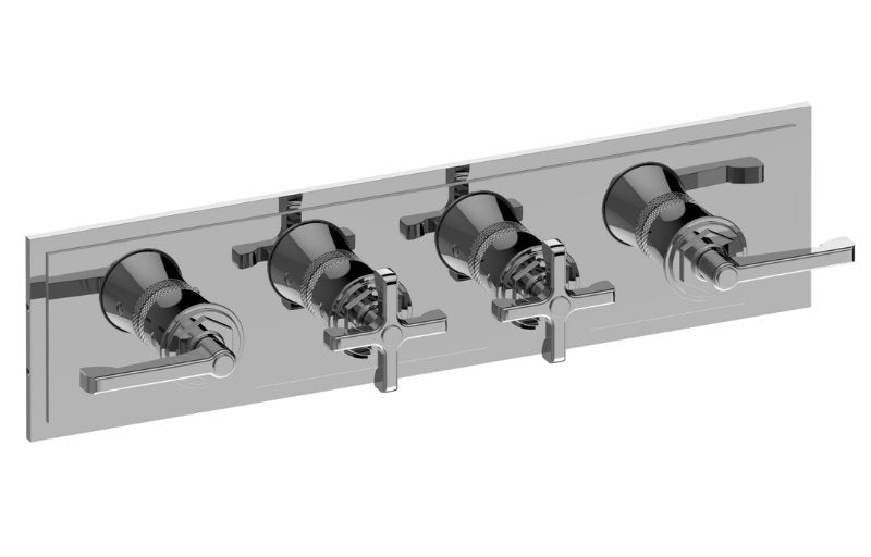 Graff G-8179H-ALM60C20-T Vignola M-Series Valve Horizontal Trim with Four Handles