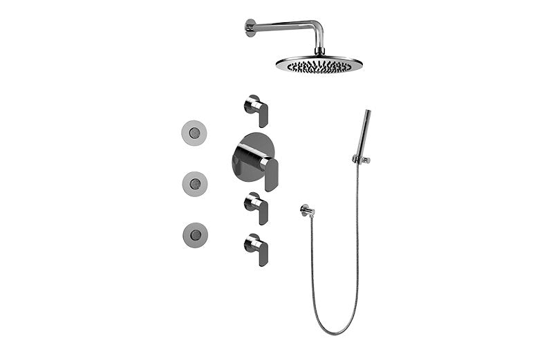 Graff GB1.122A-LM45S-T Full Thermostatic Shower System - Trim Only