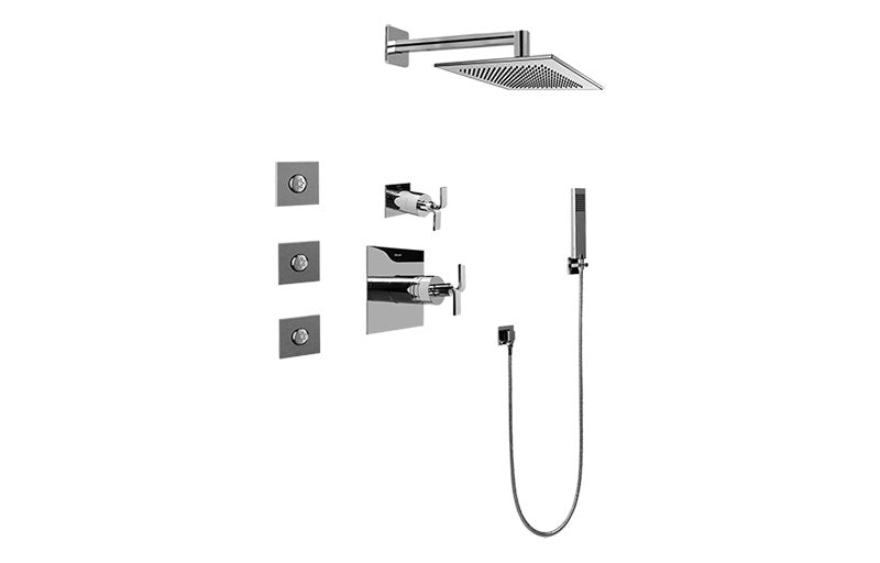 Graff GC5.122A-C9S Full Thermostatic Shower System with Transfer Valve - Rough and Trim