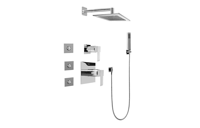 Graff GC5.122A-LM38S Full Thermostatic Shower System with Transfer Valve - Rough and Trim