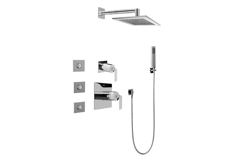 Graff GC5.122A-LM40S-T Full Thermostatic Shower System with Transfer Valve - Trim Only