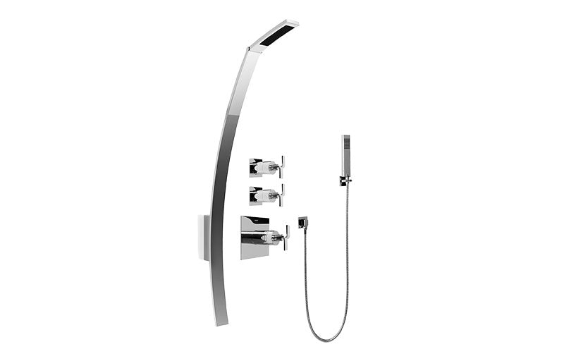 Graff GF2.020A-C9S-T Luna Thermostatic Shower Set with Handshower - Trim Only