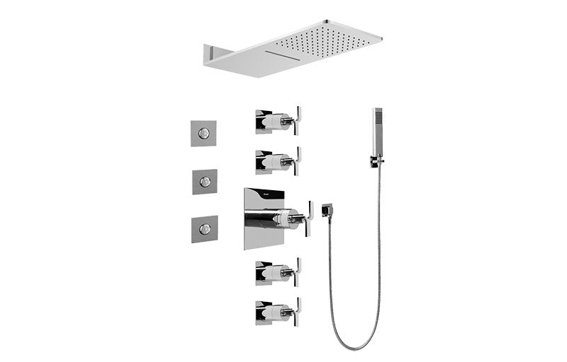 Graff GH1.123A-C9S-T Full Square Thermostatic Shower System - Trim