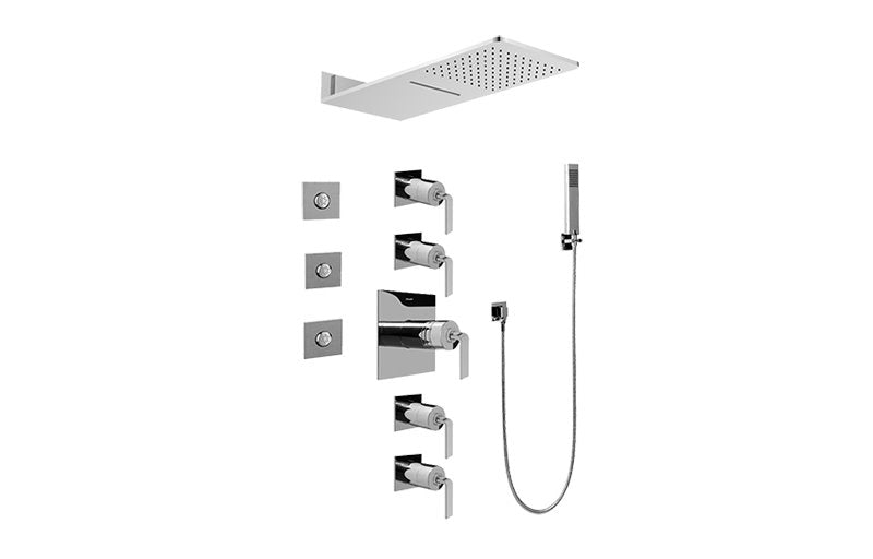 Graff GH1.123A-LM40S-T Full Square Thermostatic Shower System - Trim
