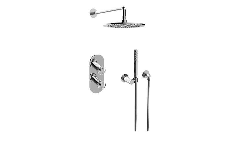 Graff GL2.022WD-C19E0-T M-Series Thermostatic Shower System - Shower with Handshower - Trim Only