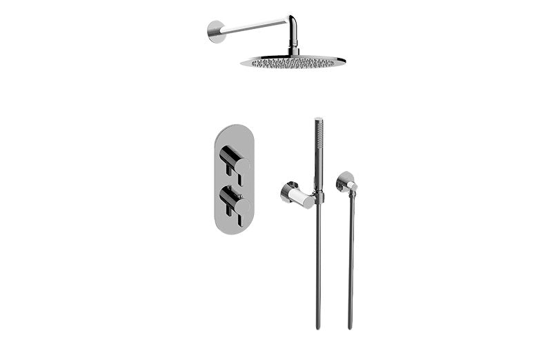 Graff GL2.022WD-LM46E0-T M-Series Thermostatic Shower System - Shower with Handshower - Trim Only