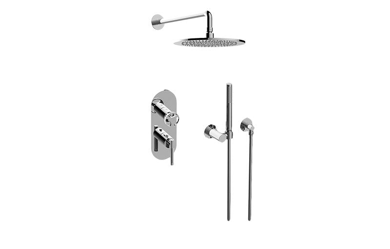 Graff GL2.022WD-LM57C19-T M-Series Thermostatic Shower System - Shower with Handshower - Trim Only
