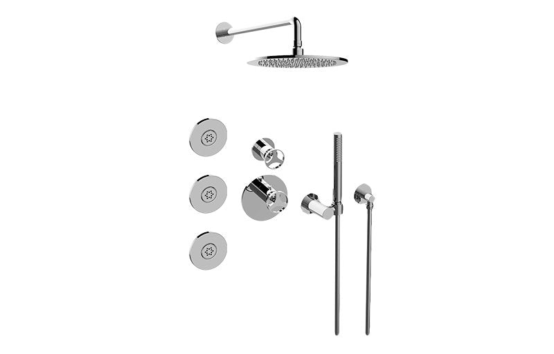 Graff GL2.122SG-C19E0 M-Series Full Thermostatic Shower System with Diverter Valve - Rough and Trim