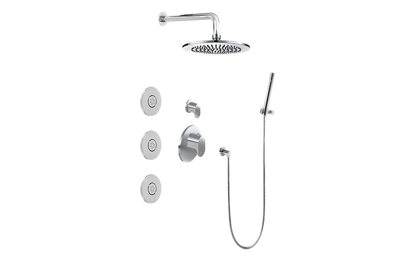 Graff GL2.122SG-LM44E0-T M-Series Full Thermostatic Shower System with Diverter Valve - Trim Only