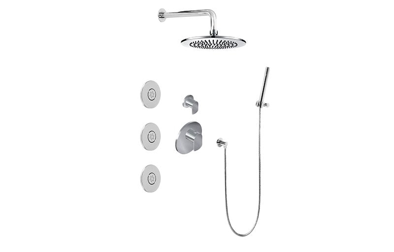 Graff GL2.122SG-LM45E0-T M-Series Full Thermostatic Shower System with Diverter Valve - Trim Only