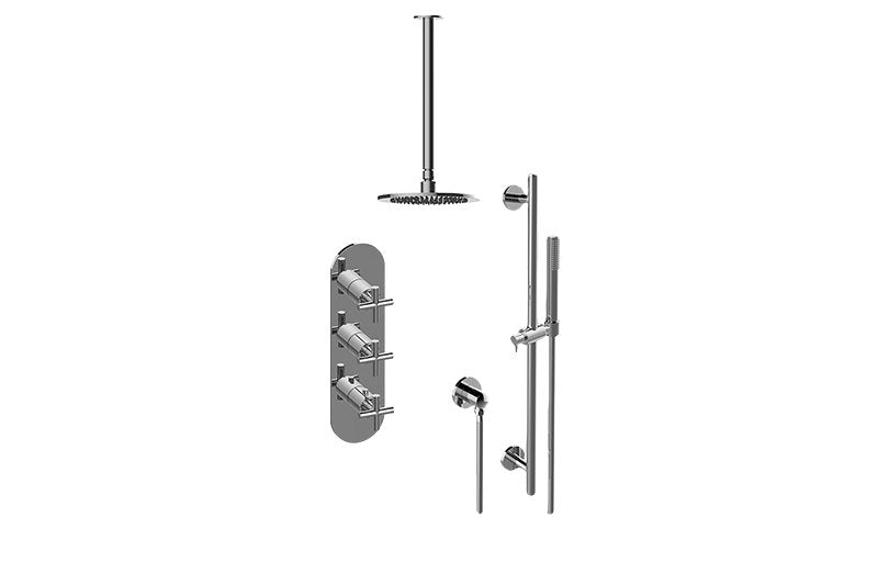 Graff GL3.011WB-C17E0-T M-Series Thermostatic Shower System Shower with Handshower - Trim Only