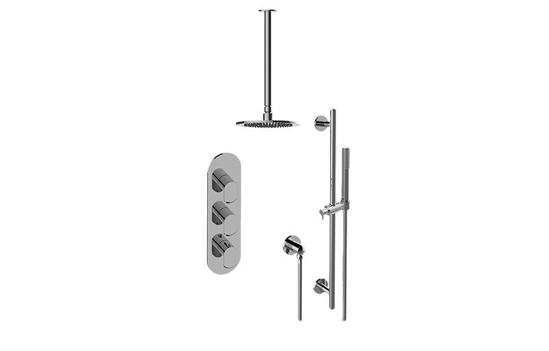 Graff GL3.011WB-LM45E0-T M-Series Thermostatic Shower System - Shower with Handshower - Trim Only