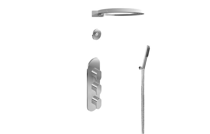 Graff GL3.029WT-LM44E0 M-Series Thermostatic Set with Ametis Ring, Handshower and Diverter Valve - Rough and Trim