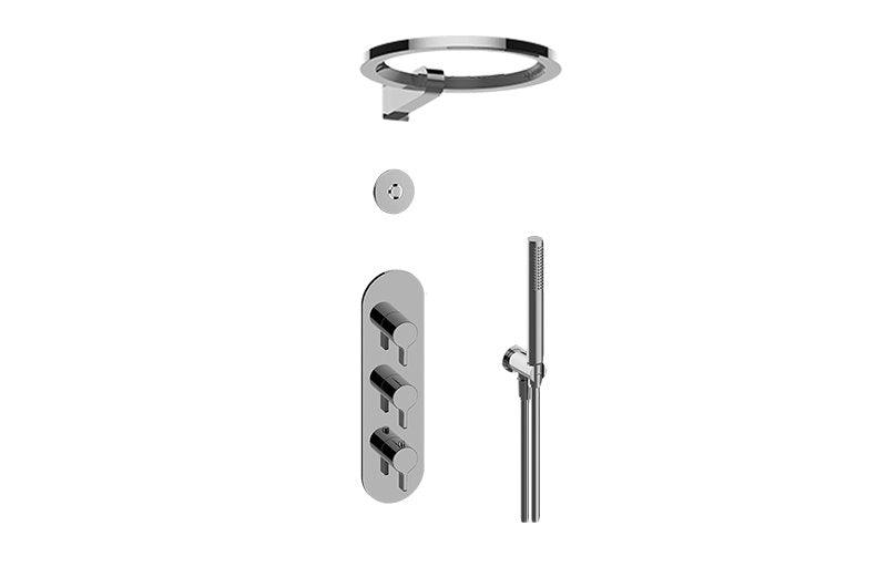 Graff GL3.029WT-LM46E0 M-Series Thermostatic Set with Ametis Ring, Handshower and Diverter Valve - Rough and Trim
