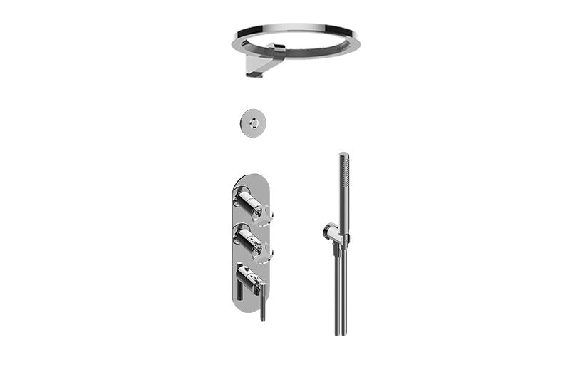 Graff GL3.029WT-LM57C19 M-Series Thermostatic Set with Ametis Ring, Handshower and Diverter Valve - Rough and Trim