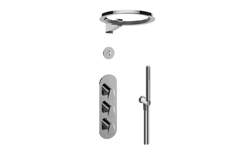 Graff GL3.029WT-LM59E0 M-Series Thermostatic Set with Ametis Ring, Handshower and Diverter Valve - Rough and Trim
