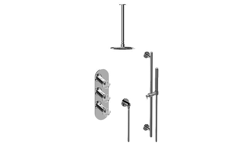 Graff GL3.041WB-C19E0-T M-Series Thermostatic Shower System Shower with Handshower - Trim Only